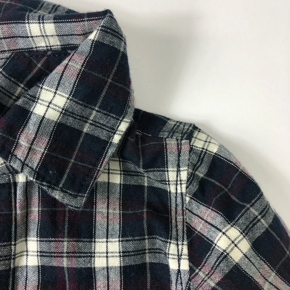 Baby Gap Plaid Purple Long Sleeve Shirt 749